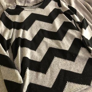 Black & grey stripped sweater